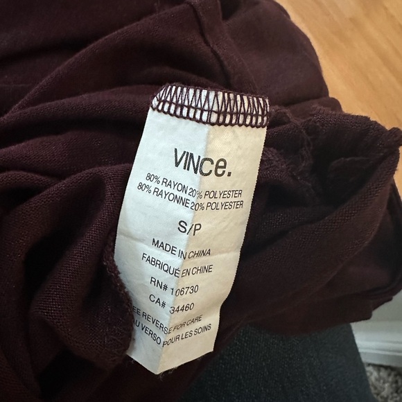 Vince Women's V-Neck Sweater - Burgundy - Picture 5 of 5